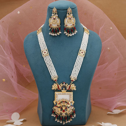 Multi Color Rajputi Jewellery Rani Haar Inspired By Royal Traditions