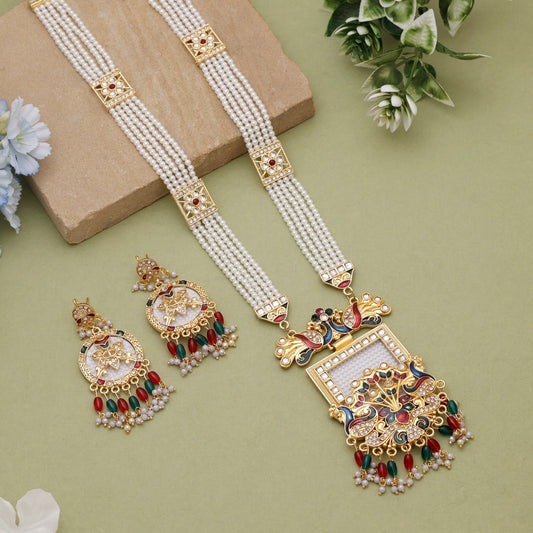 Multi Color Rajputi Jewellery Rani Haar Inspired By Royal Traditions