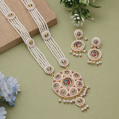 Multi Color Rajputi Jewellery Rani Haar For Wedding Functions