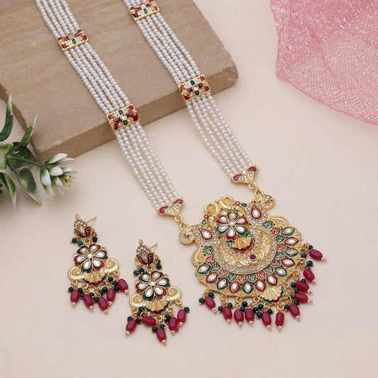 Multi Color Rajputi Jewellery Rani Haar With Heritage Inspired Style