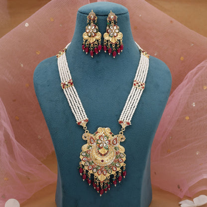 Multi Color Rajputi Jewellery Rani Haar With Heritage Inspired Style