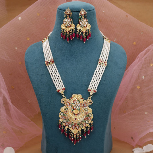 Multi Color Rajputi Jewellery Rani Haar With Heritage Inspired Style