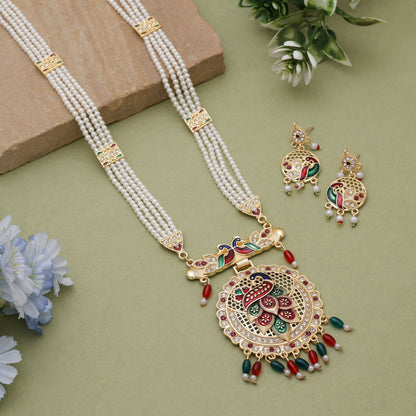 Multi Color Rajputi Jewellery Rani Haar With Statement Ethnic Appeal