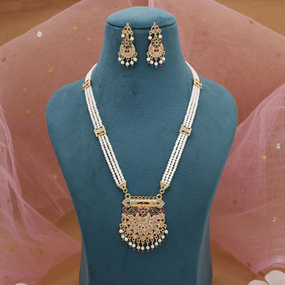 Multi Color Meena Work Rajputi Jewellery Rani Haar With Vibrant Appeal