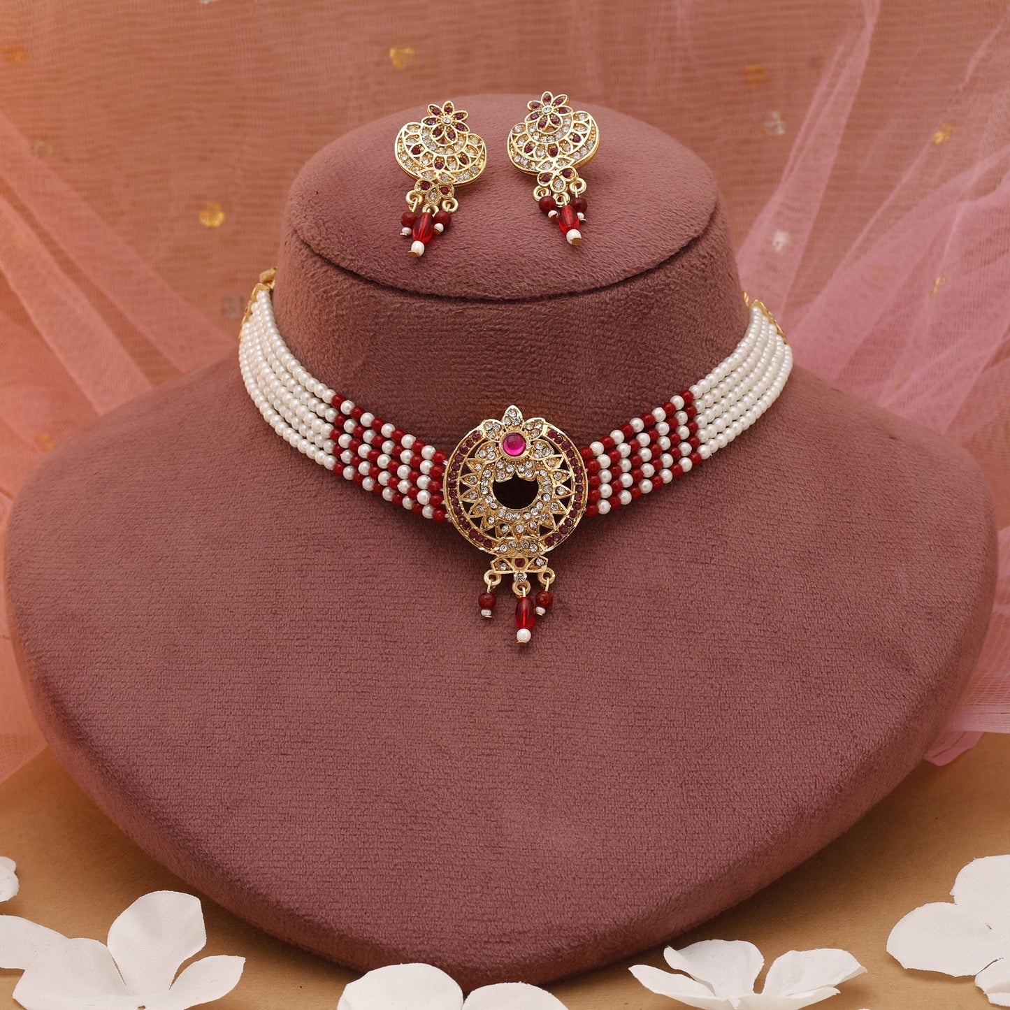 Rani Color Choker Rajputi Jewellery Rani Haar Featuring Bridal Appeal