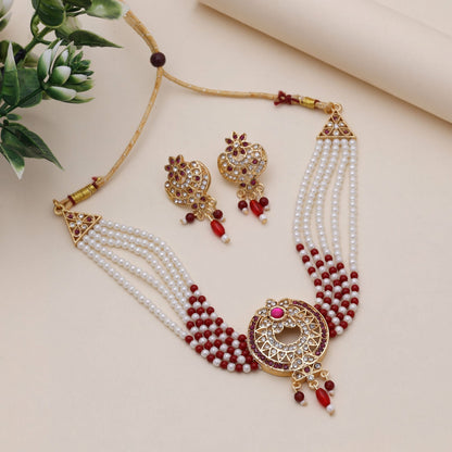 Rani Color Choker Rajputi Jewellery Rani Haar Featuring Bridal Appeal