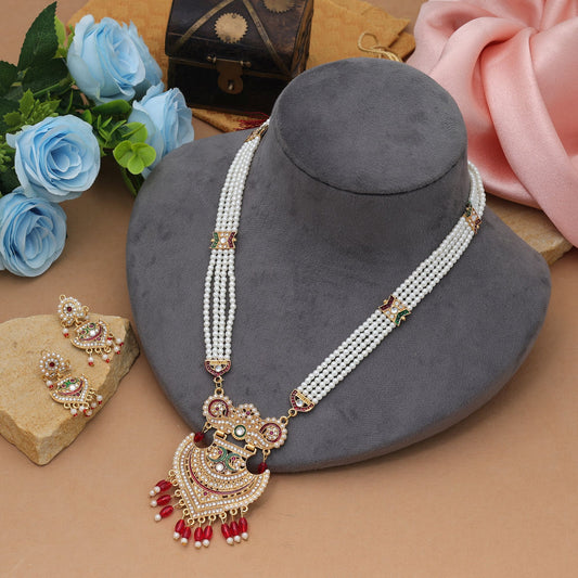 Elegante rote Rajputi Schmuck Rani Haar traditionelle Kollektion
