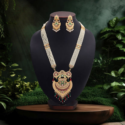 Elegant Multi Color Jewellery Rani Haar Featuring Traditional Kundan Necklace Set