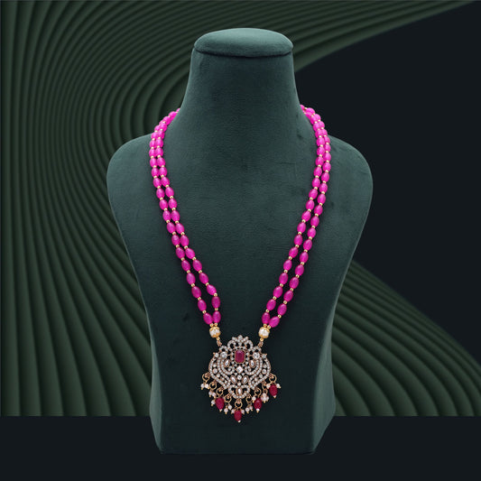 Rani Color Stone Necklace with Traditional Statement Jewelry Design Style