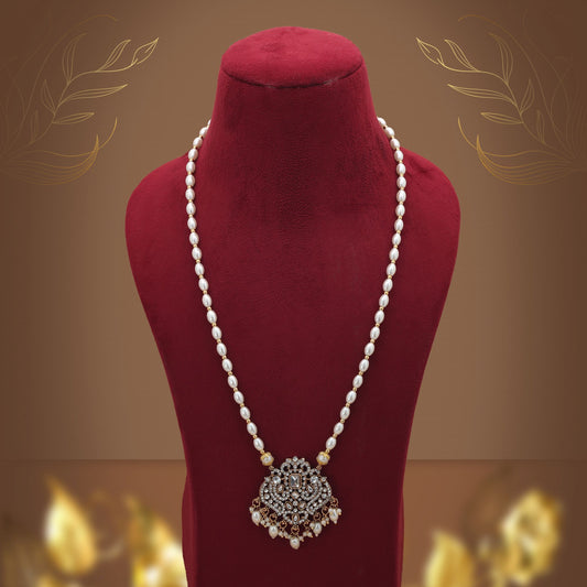 Classic White Color Stone Necklace Elegant Wedding Jewelry Collection For Women