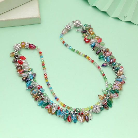 Multi Color Beaded Necklace with Elegant Handmade Fashion Style Design