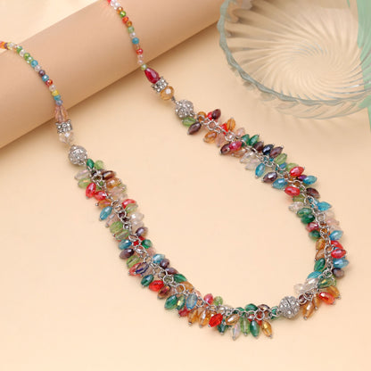Multi Color Beaded Necklace with Elegant Handmade Fashion Style Design
