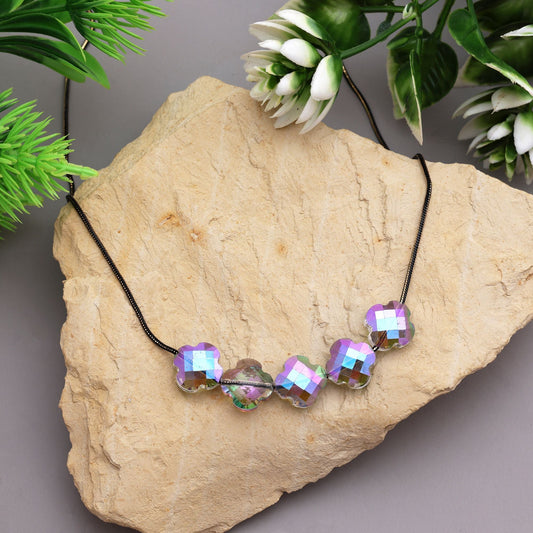 Trendy Rainbow Color Fashion Necklace With Multicolor Design For Festive Celebrations