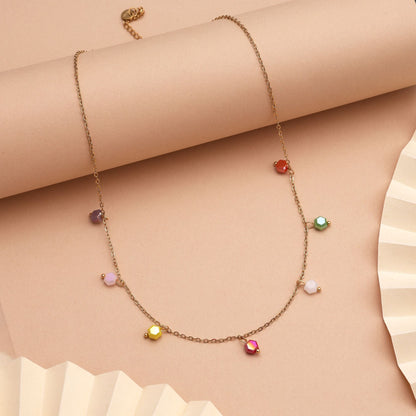 Premium Assorted Color Anti Tarnish Necklace With Unique Pendant For Party Wear