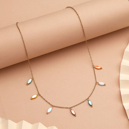 Stylish Assorted Color Anti Tarnish Necklace With Anti-Fade Polish For Long Life
