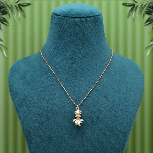 Gold Color Fashion Chain Pendant Designed For Elegant Traditional Everyday Styling