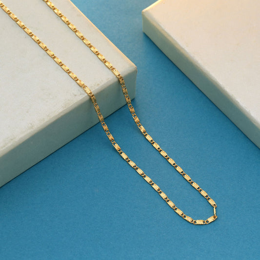 Gold Color Fashion Chain Necklace Designed For Daily Wear And Minimal Styling