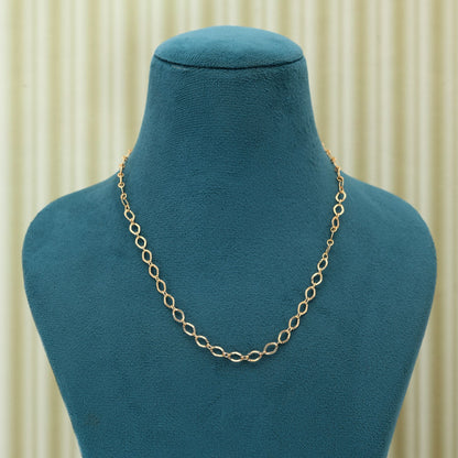 Gold Color Fashion Chain Necklace Offering Versatile Elegance For Everyday Fashion