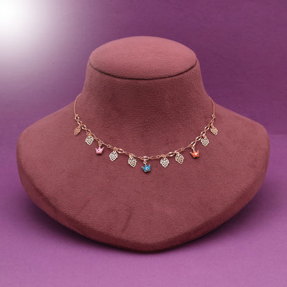 Multi Color Ethnic Mala Style Chain Necklace With Traditional Festive Jewelry Design