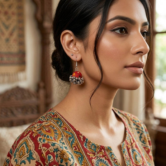 Multi Color Wooden Handcraft Earrings Designer Festive Traditional Statement Jewelry Collection Design