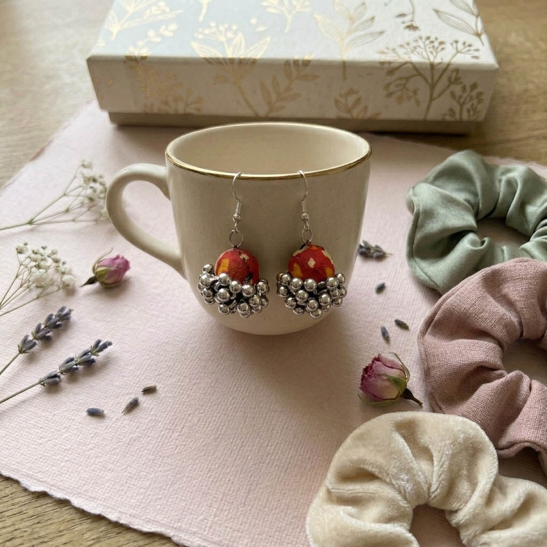 Multi Color Wooden Handcraft Earrings Designer Festive Traditional Statement Jewelry Collection Design