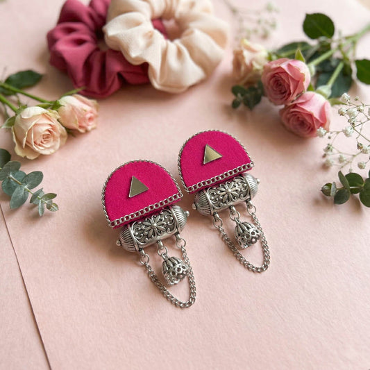 Rani Color Wooden Handcraft Earrings Royal Festive Ethnic Statement Jewelry Collection Design