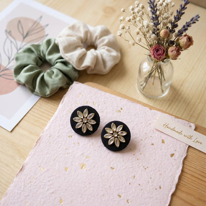 Classic Black Color Handcraft Earrings Timeless Elegant Ethnic Jewelry Design