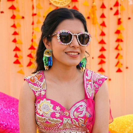 Multi Color Handcraft Earrings Featuring Vibrant Ethnic Craftsmanship Style