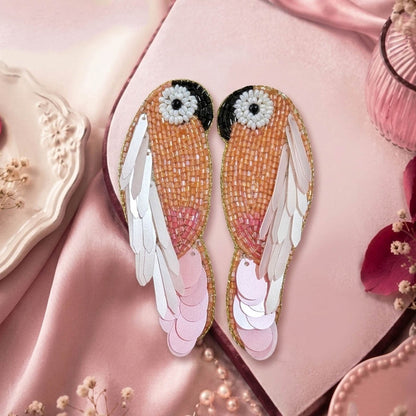 Light Pink Color Handcraft Earrings With Elegant Handmade Designer Finish