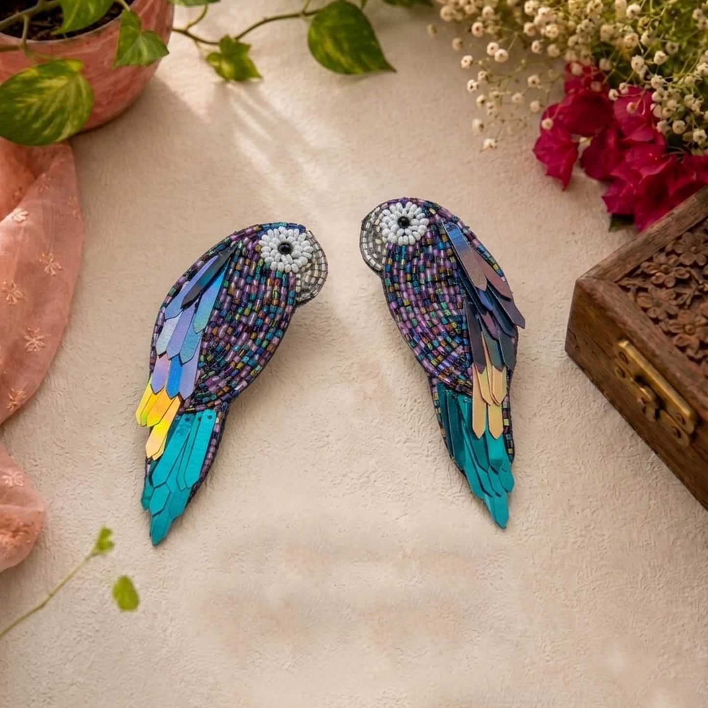 Multi Color Handcraft Earrings With Unique Handmade Fashion Appeal