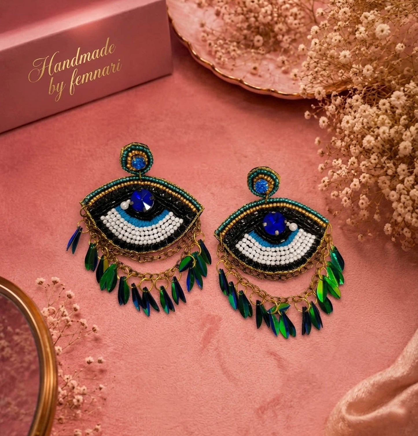 Multi Color Handcraft Earrings With Fashionable Handmade Ethnic Design Appeal