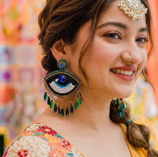 Multi Color Handcraft Earrings With Fashionable Handmade Ethnic Design Appeal