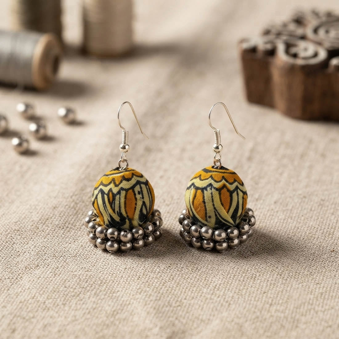 Handmade Multi Color Handcraft Earrings Jhumki Featuring Traditional Craftsmanship