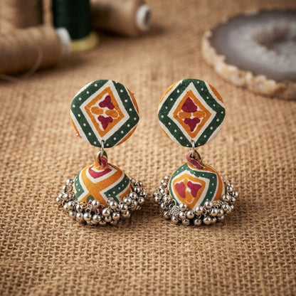 Colorful Multi Color Handcraft Earrings Jhumki Designed for Traditional Events
