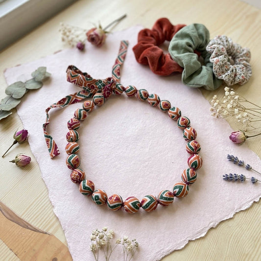Stylish Multi Color Handcraft Necklace Artistic Ethnic Statement Jewelry Piece