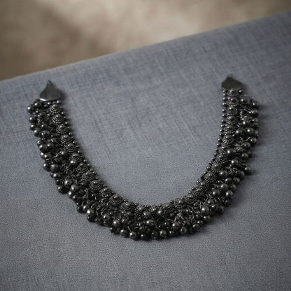 Black Color Oxidised Choker Necklace Elegant Designer Style