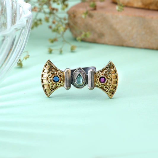 Multi Color Dual Tone Oxidised Rings Featuring Premium Traditional Finish