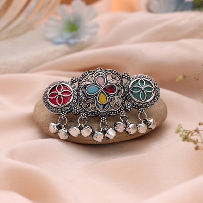 Bohemian Style Multi Color Oxidised Rings Adjustable Statement Finger Jewelry