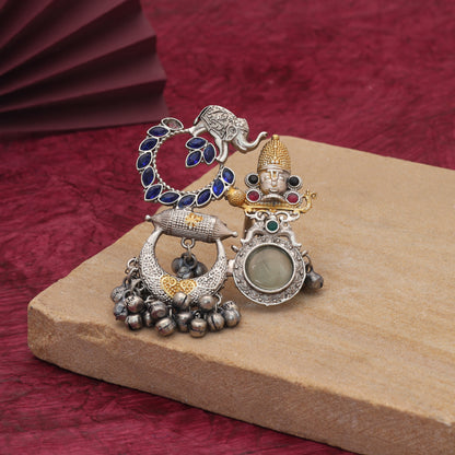 Playful Rainbow Multi Color Oxidised Rings Set Designed For Contemporary Fashion Looks
