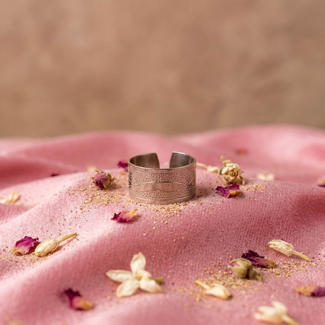 Classic Craft Silver Color Oxidised Ring Specially Designed For Casual Ethnic Looks