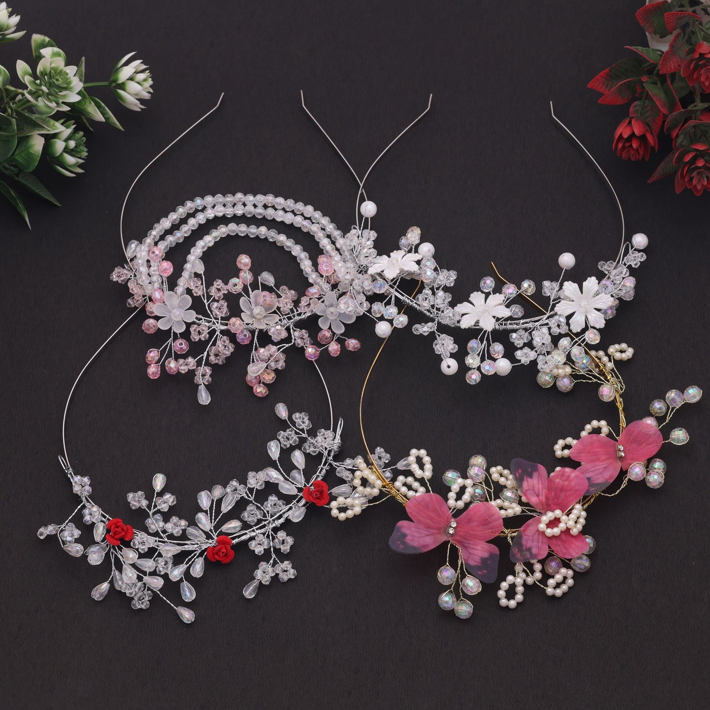 Assorted Color Hair Band 4 Pieces Combo With Stylish Matching Collection