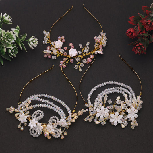 Assorted Color 3 Pieces Combo Of Hair Band Stylish Fashion Hair Accessories Set For Women