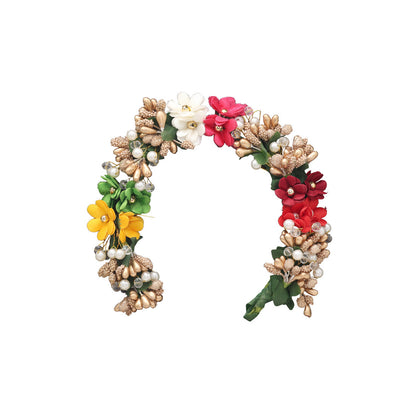 Multi Color Flower Gajra For Women Hair Pin For Daily Use