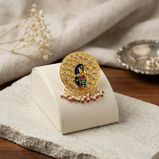 Multi Color Meena Work Fashion Rings Traditional Handcrafted Ethnic Jewelry