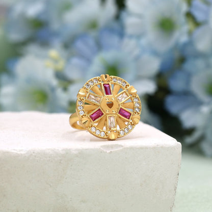 Rani Color Assorted Design Fashion Rings Combo Of 12 Pieces (KBSR106CMB)