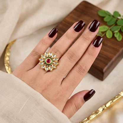 Rani Farbbesitzer Mode-Ringe Eleganter traditioneller Schmuckstil