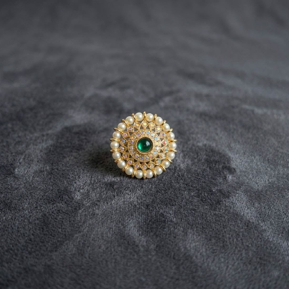 Grüne Farbe Elegante Modische Ringe Klassischer Ethno-Schmuckstil