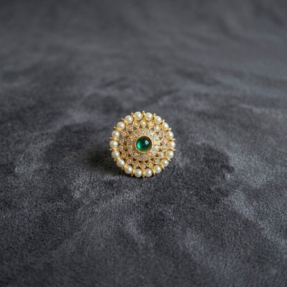 Grüne Farbe Elegante Modische Ringe Klassischer Ethno-Schmuckstil