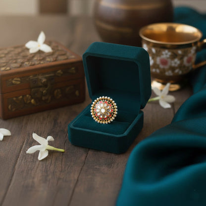 Rani Color Meena Work Fashion Rings Royal Traditional Jewelry