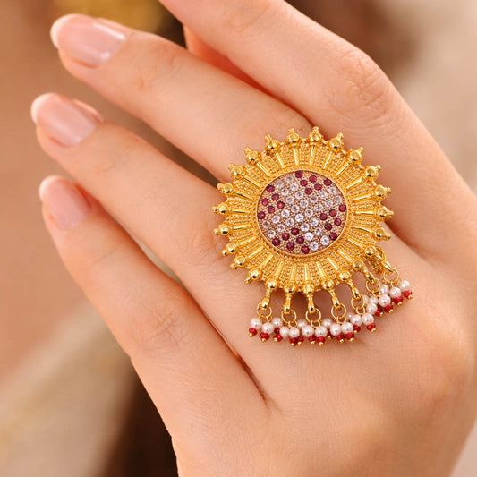 Rani Color Big Size Fashion Rings Bold Statement Traditional Jewelry